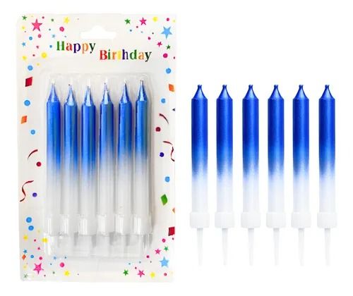 VELA ANIVERSARIO PALITO DEGRADE 6P�S